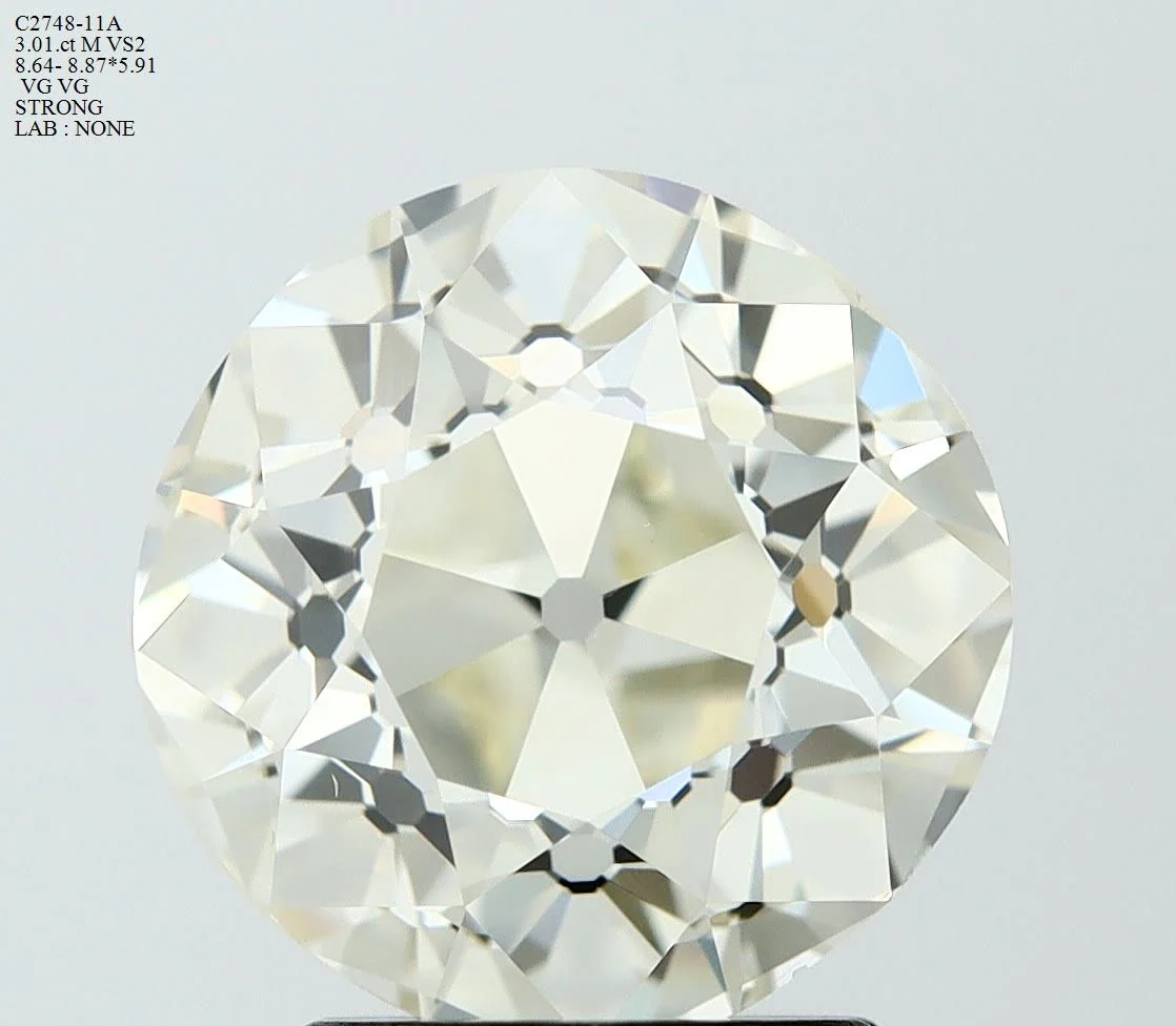 3.01 ct. M/VS2 European Cut Diamond