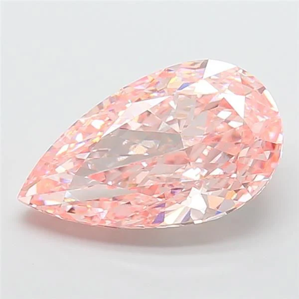 3.02 ct. Fancy Intense Pink/VVS2 Pear Lab Grown Diamond