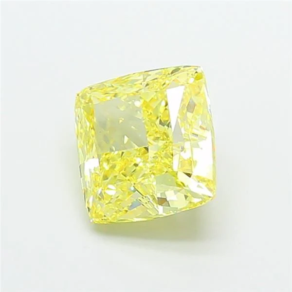 3.02 ct. Fancy Intense Yellow/VS1 Cushion Modified Lab Grown Diamond