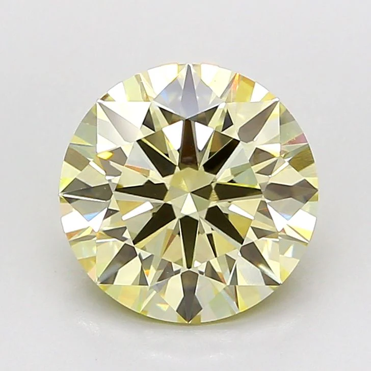 3.02 ct. Fancy Light Yellow/VS1 Round Lab Grown Diamond