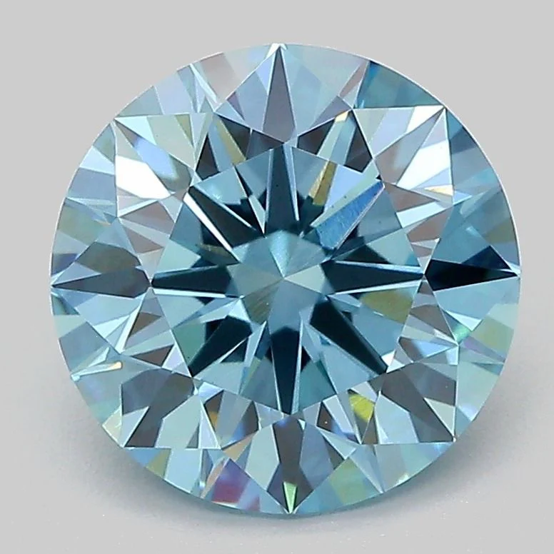 3.02 ct. Fancy Vivid Blue/VS1 Round Lab Grown Diamond