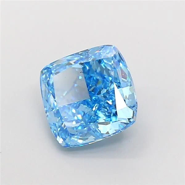 3.02 ct. Fancy Vivid Blue/VS2 Cushion Modified Lab Grown Diamond