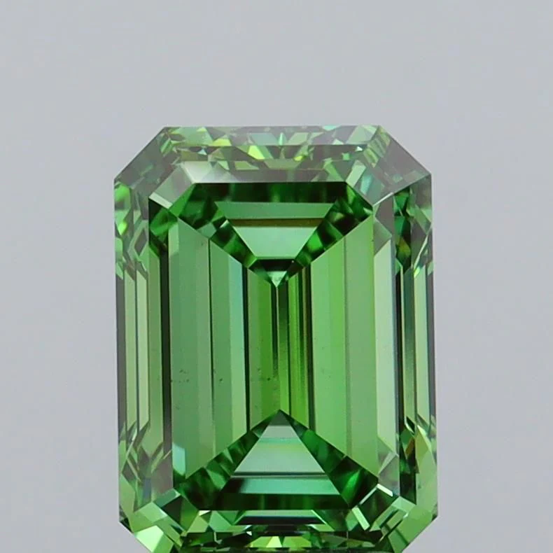 3.02 ct. Fancy Vivid Green/VS2 Emerald Lab Grown Diamond