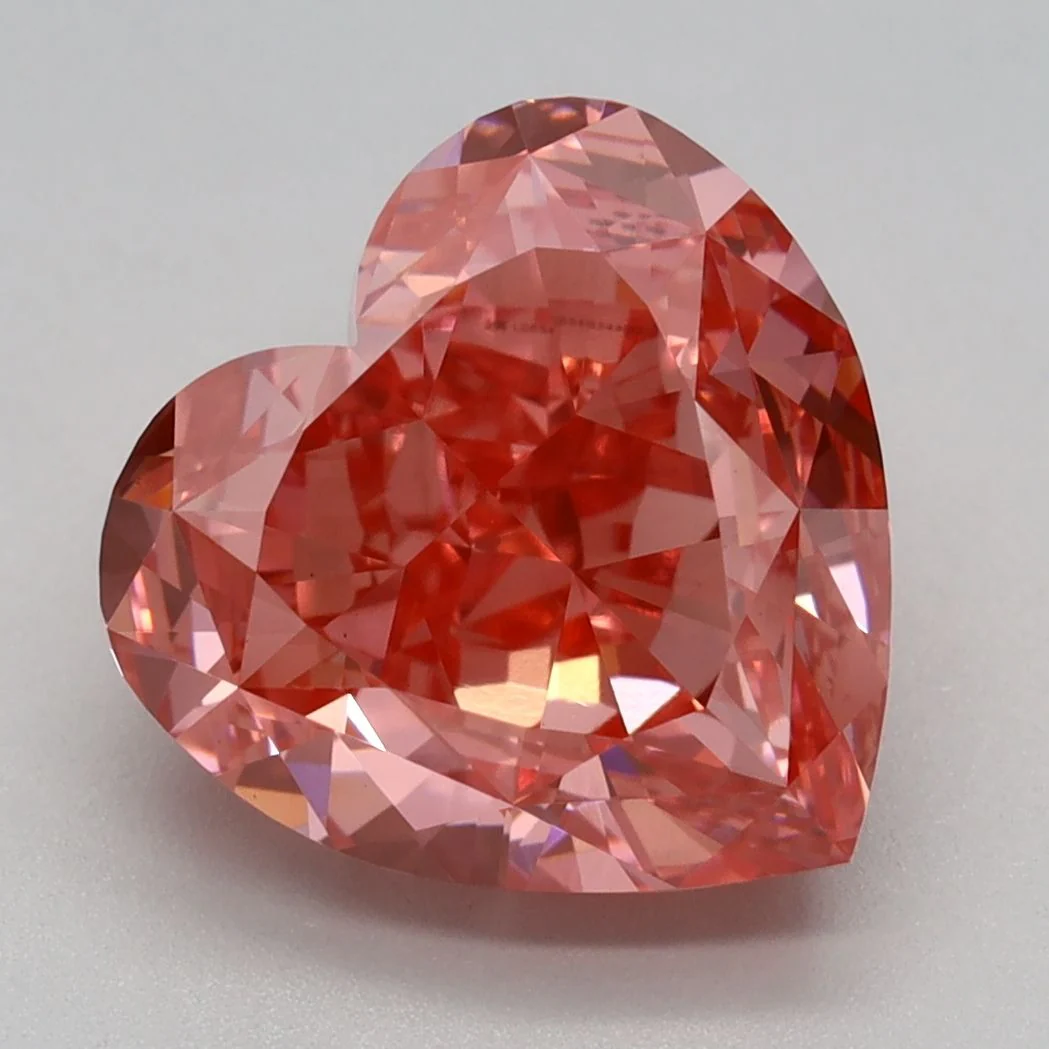 3.02 ct. Fancy Vivid Pink/VS1 Heart Lab Grown Diamond