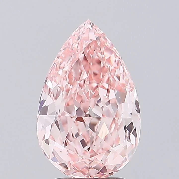 3.02 ct. Fancy Vivid Pink/VS1 Pear Lab Grown Diamond