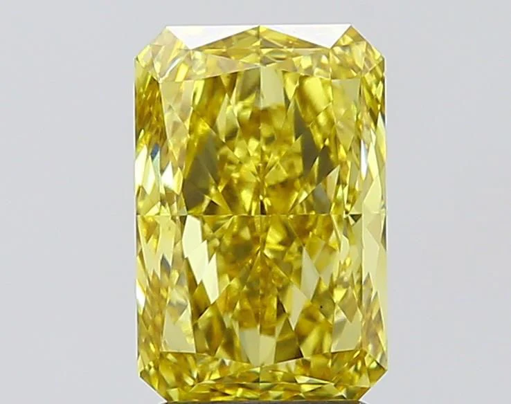 3.02 ct. Fancy Vivid Yellow/VS1 Radiant Lab Grown Diamond