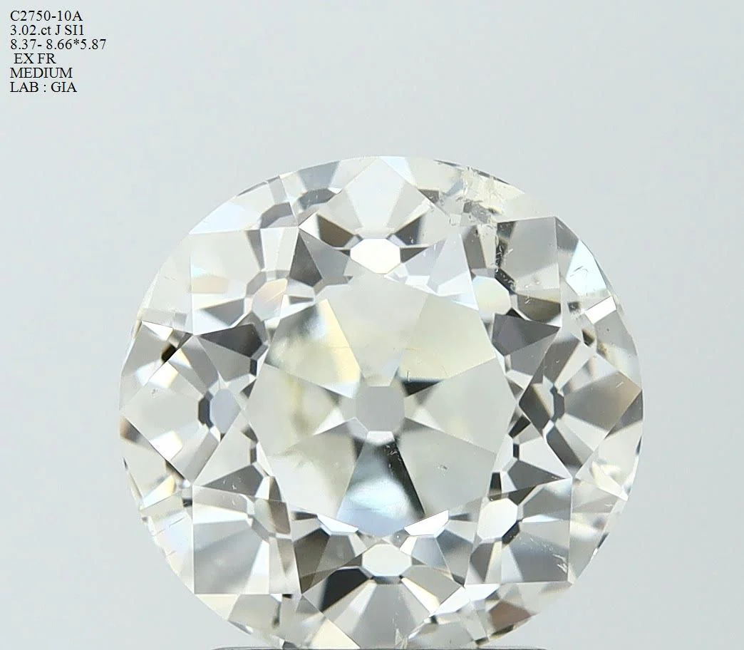 3.02 ct. J/SI1 European Cut Diamond
