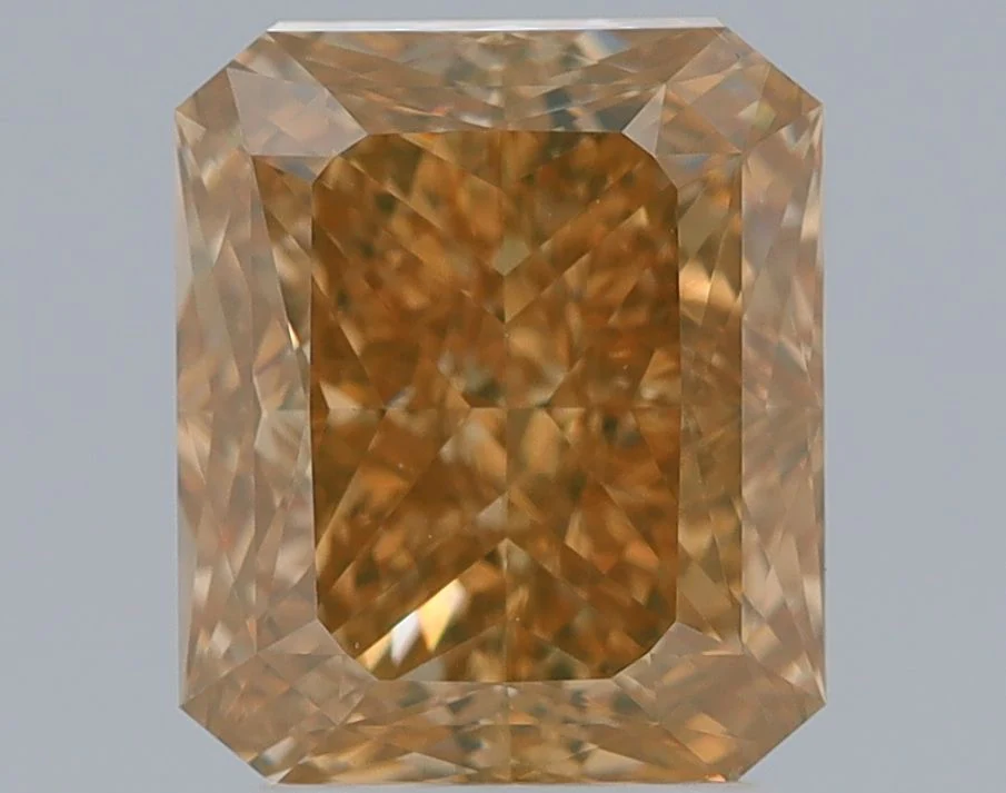 3.03 ct. Fancy Deep Brownish Yellow/VS1 Radiant Diamond