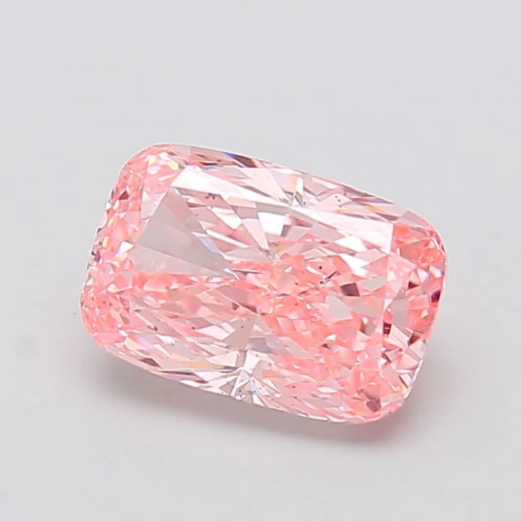 3.03 ct. Fancy Vivid Pink/SI1 Cushion Modified Lab Grown Diamond