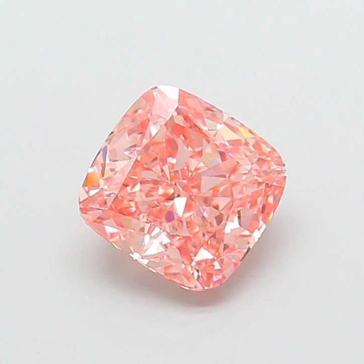 3.03 ct. Fancy Vivid Pink/VS1 Cushion Modified Lab Grown Diamond
