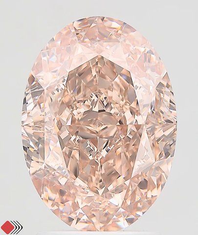 3.04 ct. Fancy Brownish Orangey Pink/VVS1 Oval Diamond