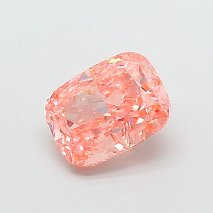 3.05 ct. Fancy Vivid Pink/VS1 Cushion Modified Lab Grown Diamond