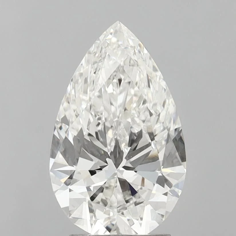3.06 ct. F/VVS1 Pear Lab Grown Diamond - Image 2