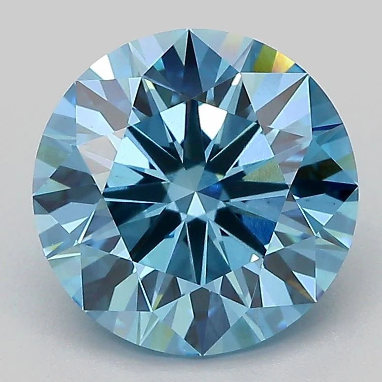 3.06 ct. Fancy Vivid Blue/VS1 Round Lab Grown Diamond