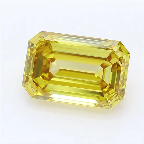 3.07 ct. Fancy Intense Yellow/VS1 Emerald Lab Grown Diamond