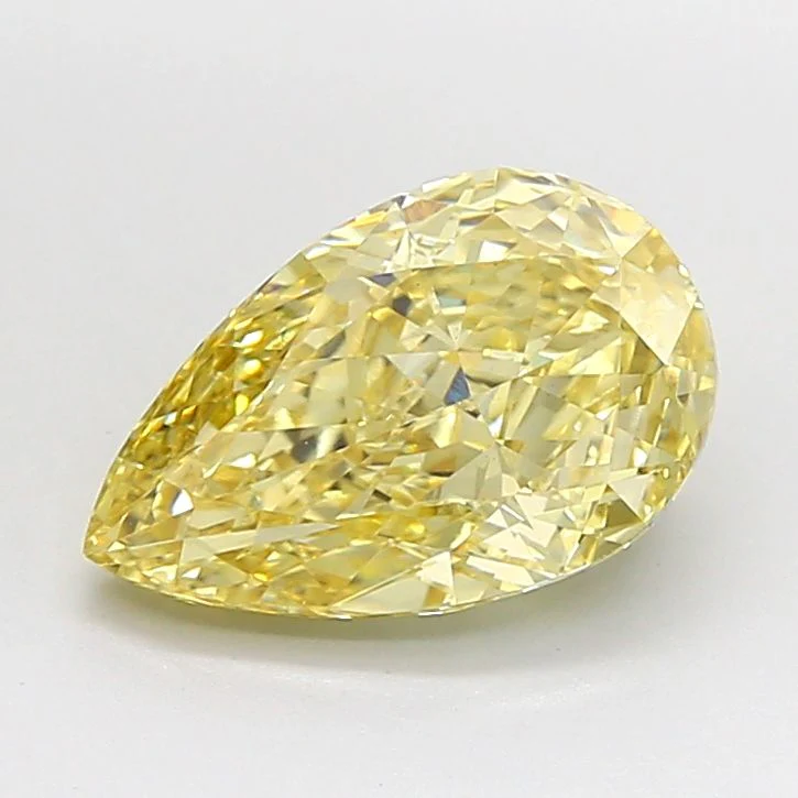 3.07 ct. Fancy Intense Yellow/VS1 Pear Lab Grown Diamond