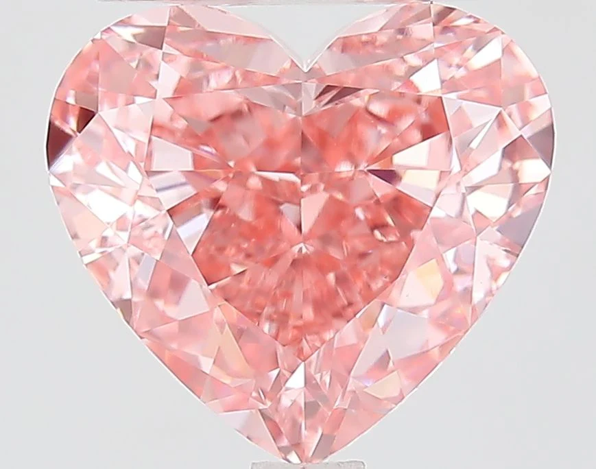 3.07 ct. Fancy Vivid Pink/VVS2 Heart Lab Grown Diamond