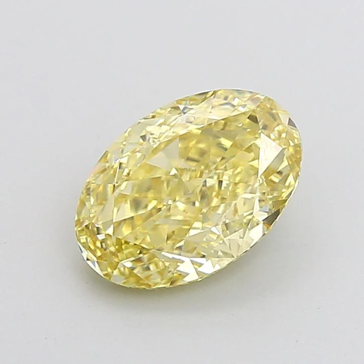 3.08 ct. Fancy Intense Yellow/VS1 Oval Lab Grown Diamond