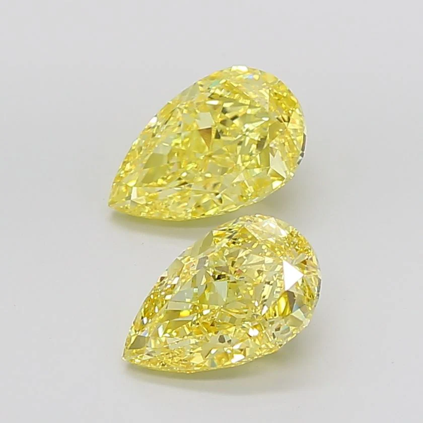 3.08 ct. Fancy Intense Yellow/VS1 Pear Lab Grown Diamond