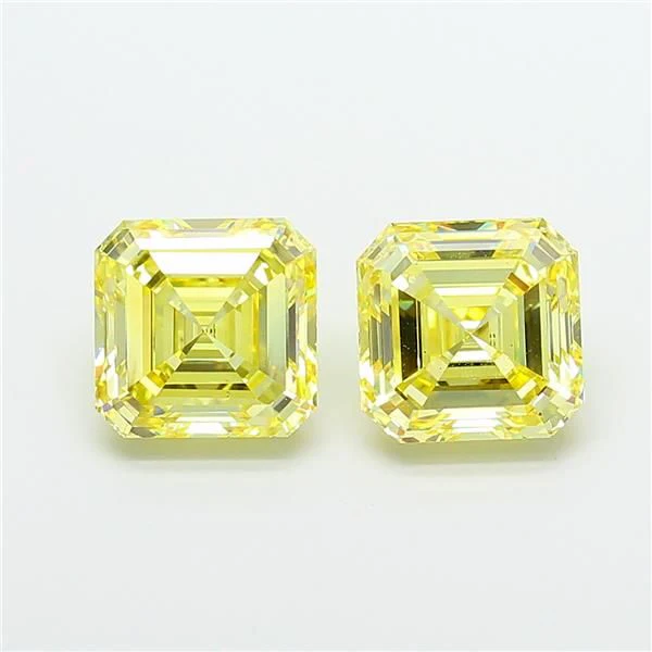 3.08 ct. Fancy Light Yellow/VS1 Asscher Lab Grown Diamond