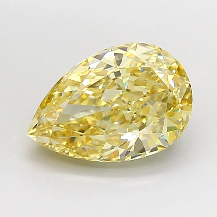 3.08 ct. Fancy Yellow/VS1 Pear Lab Grown Diamond