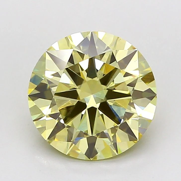 3.08 ct. Fancy Yellow/VS1 Round Lab Grown Diamond
