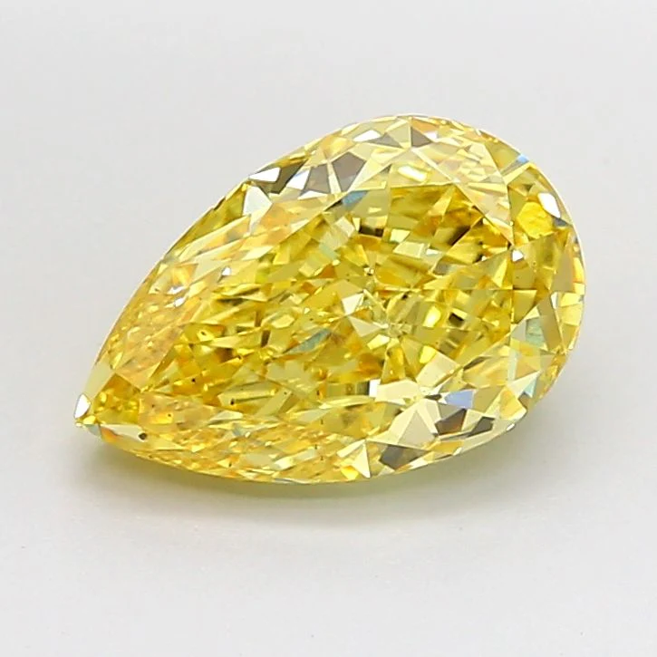3.09 ct. Fancy Intense Yellow/VS2 Pear Lab Grown Diamond