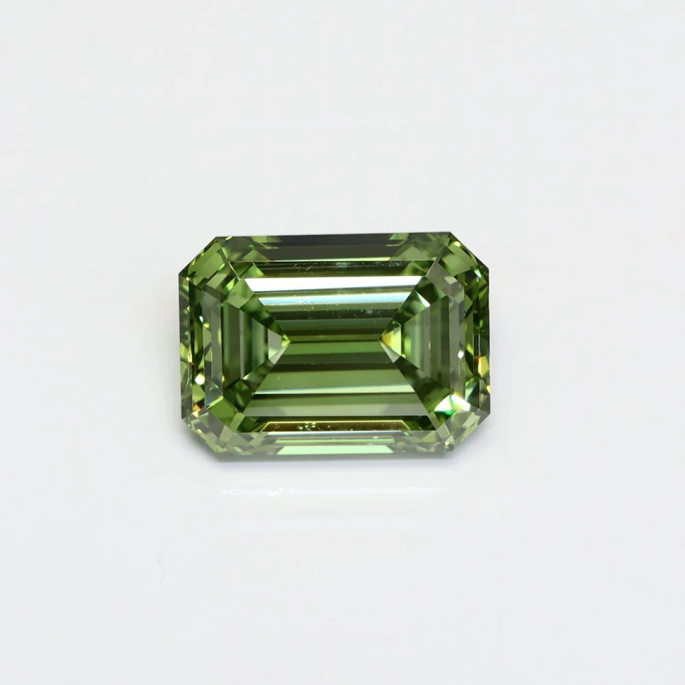 3.09 ct. Fancy Vivid Green/VVS2 Emerald Lab Grown Diamond