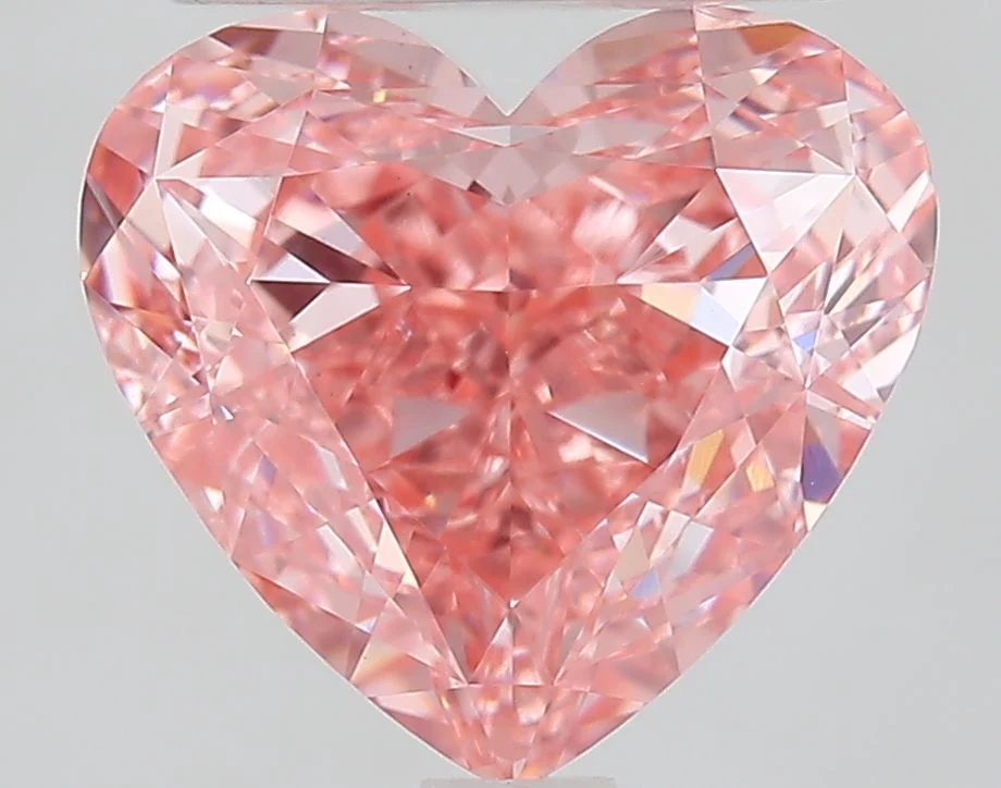 3.09 ct. Fancy Vivid Pink/VS1 Heart Lab Grown Diamond