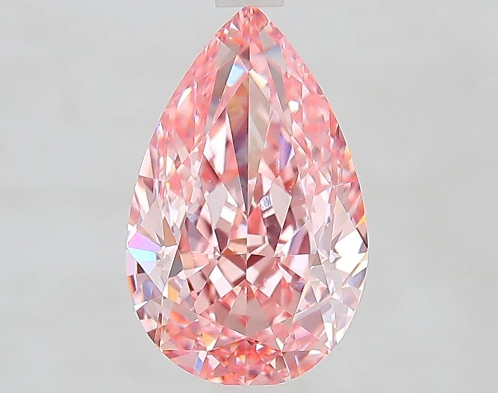3.09 ct. Fancy Vivid Pink/VVS1 Pear Lab Grown Diamond