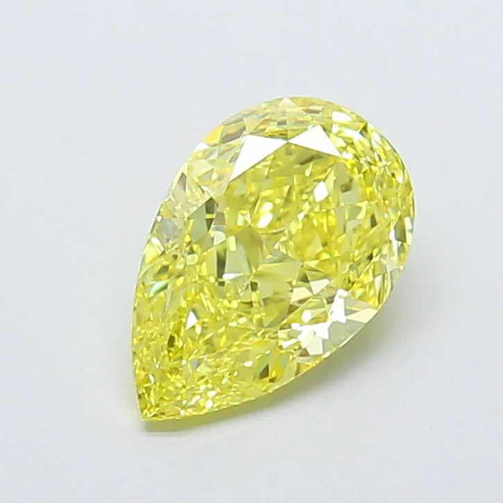 3.09 ct. Fancy Vivid Yellow/VS1 Pear Lab Grown Diamond
