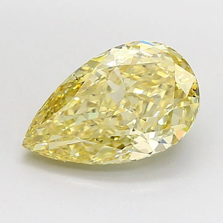 3.09 ct. Fancy Yellow/VS1 Pear Lab Grown Diamond