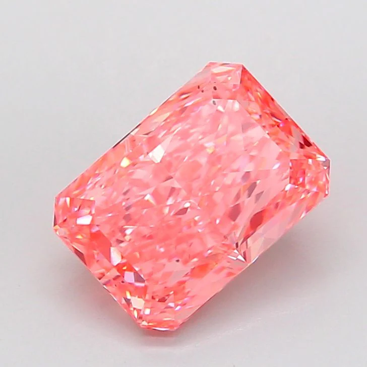 3.10 ct. Fancy Vivid Pink/VS2 Radiant Lab Grown Diamond