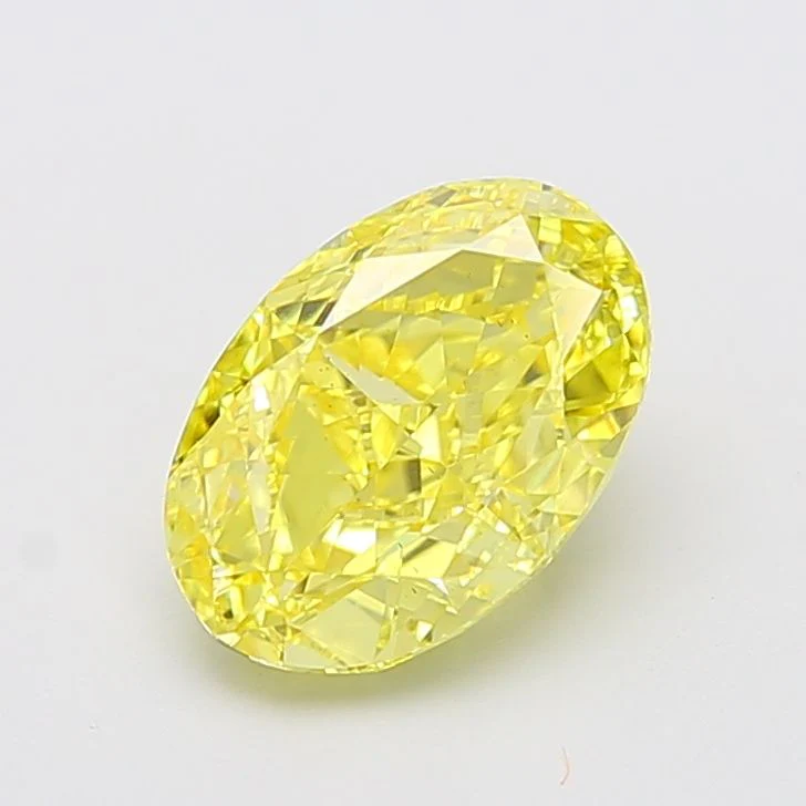 3.11 ct. Fancy Intense Yellow/VS2 Oval Lab Grown Diamond