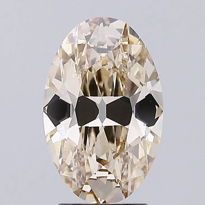 3.17 ct. Fancy Light Brown/VVS2 Oval Lab Grown Diamond