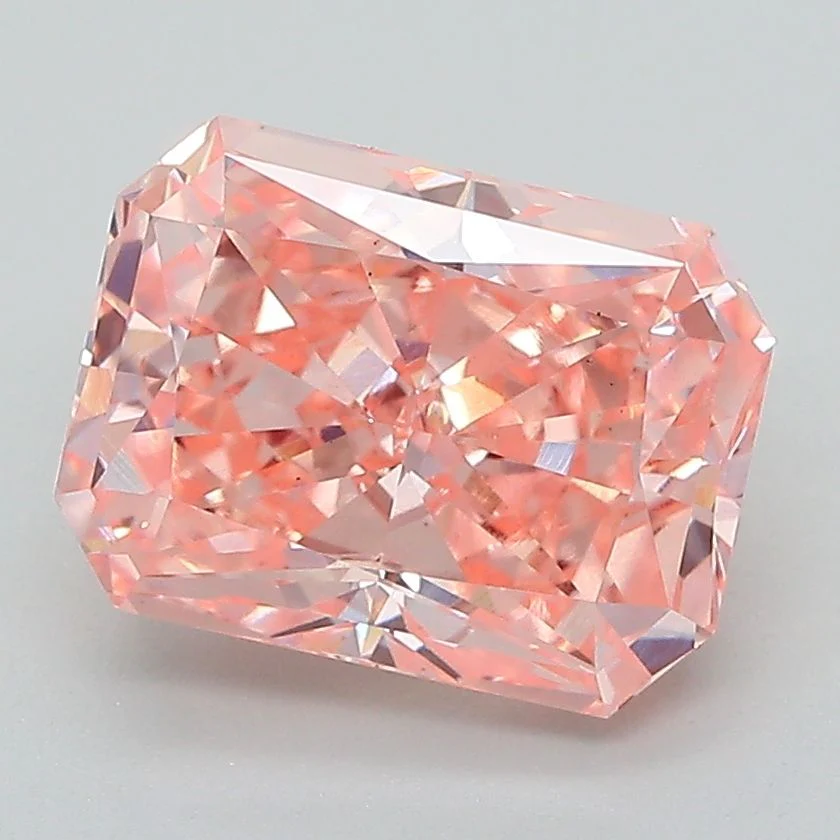 3.18 ct. Fancy Vivid Pink/VS1 Radiant Lab Grown Diamond