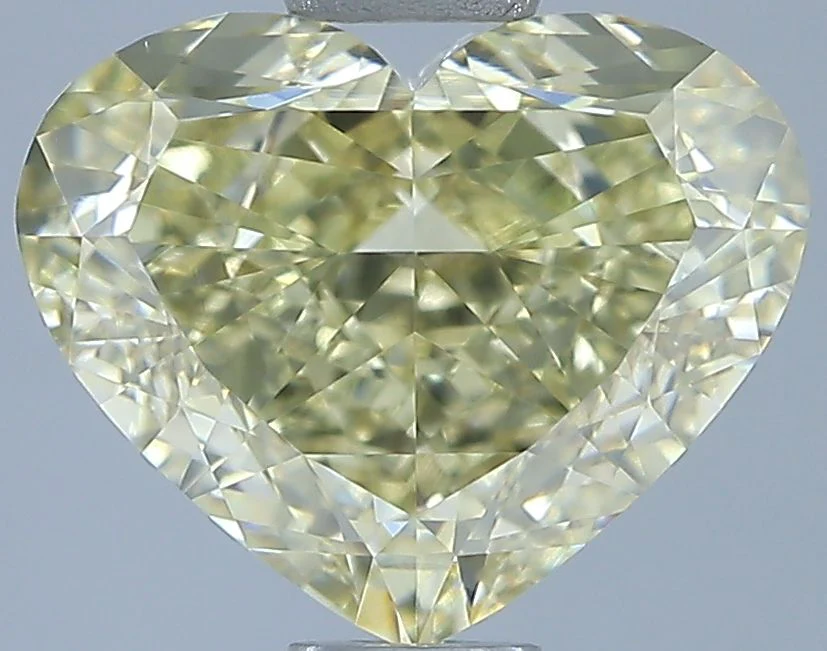 3.20 ct. Fancy Light Yellow/VVS2 Heart Diamond