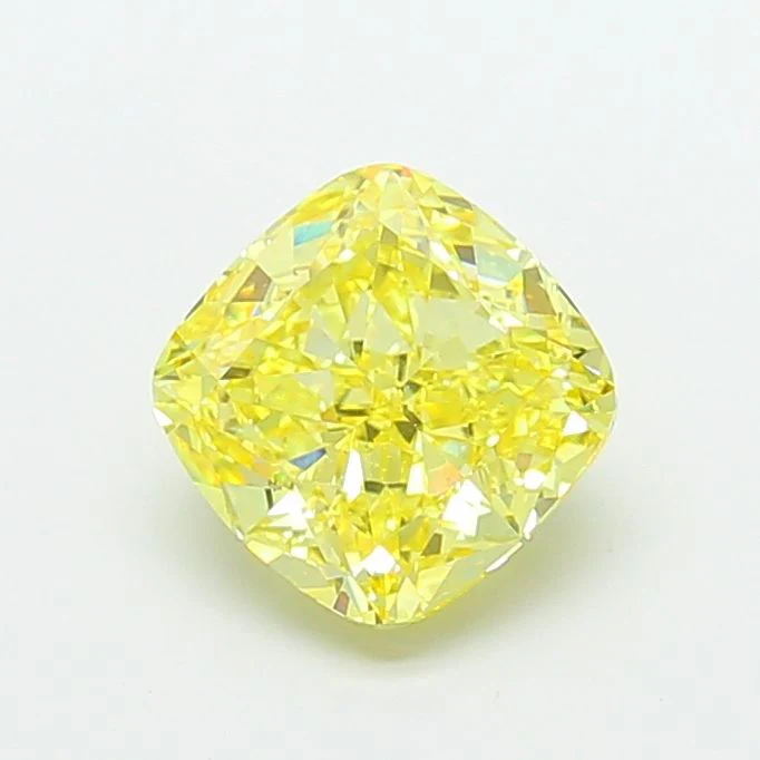 3.22 ct. Fancy Intense Yellow/VS1 Cushion Modified Lab Grown Diamond