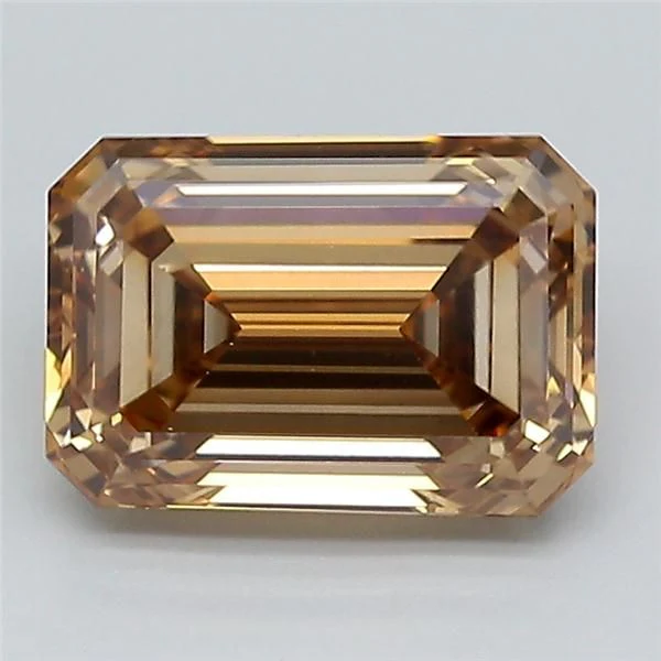 3.23 ct. Fancy Light Brown/VVS2 Emerald Lab Grown Diamond