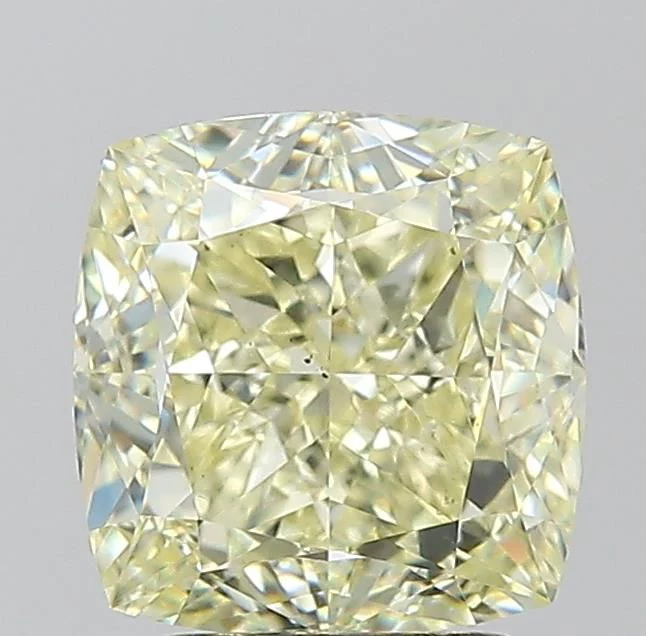 3.23 ct. Fancy Light Yellow/VS2 Cushion Brilliant Diamond