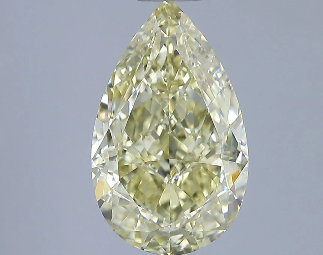 3.23 ct. Fancy Light Yellow/VVS1 Pear Diamond
