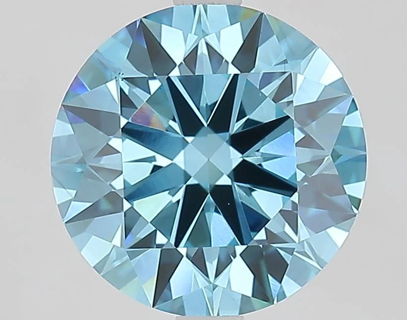 3.24 ct. Fancy Vivid Blue/VS1 Round Lab Grown Diamond