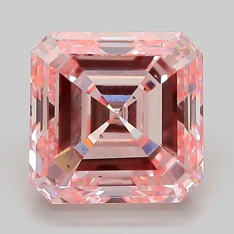 3.27 ct. Fancy Intense Pink/VS2 Asscher Lab Grown Diamond