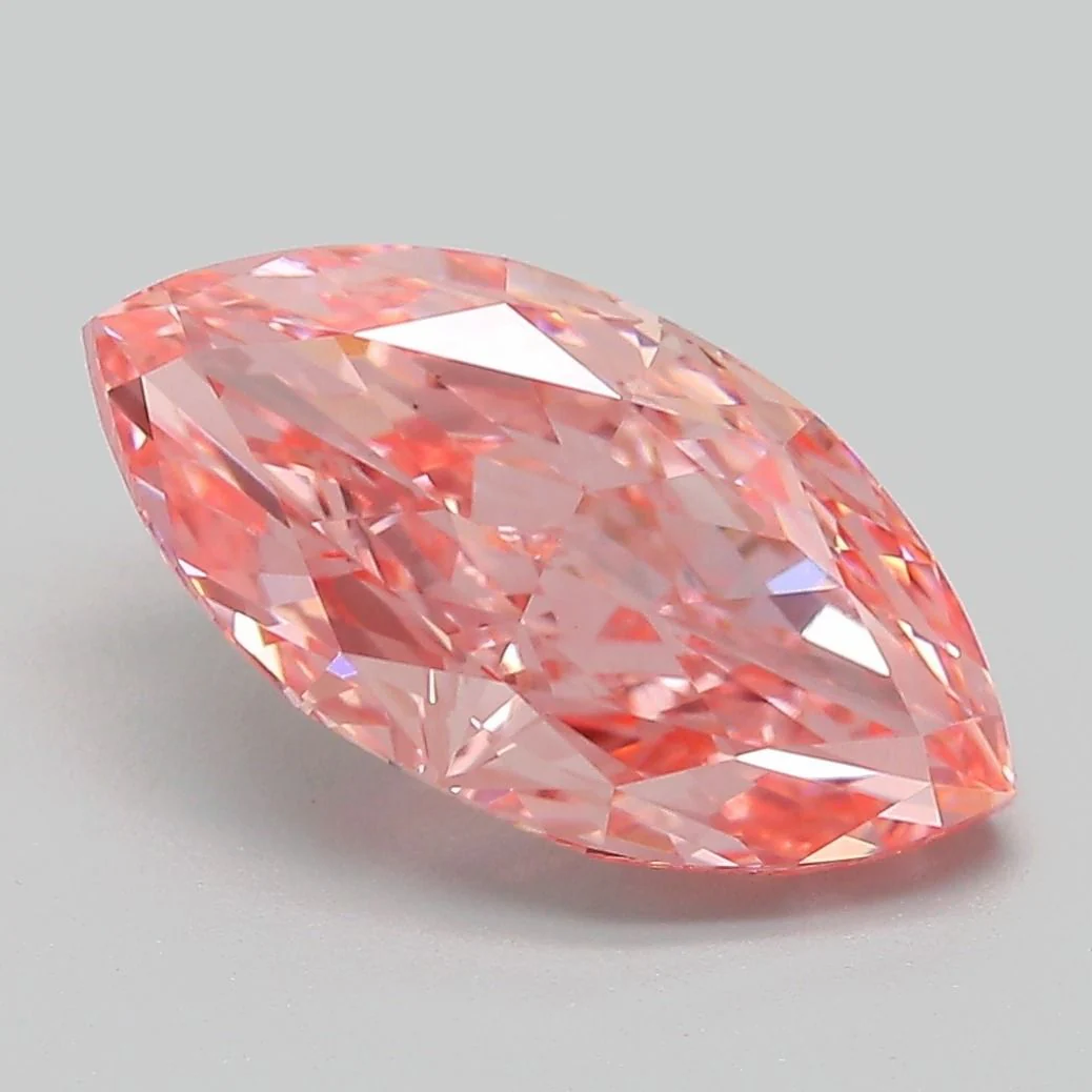 3.28 ct. Fancy Vivid Pink/VVS2 Marquise Lab Grown Diamond