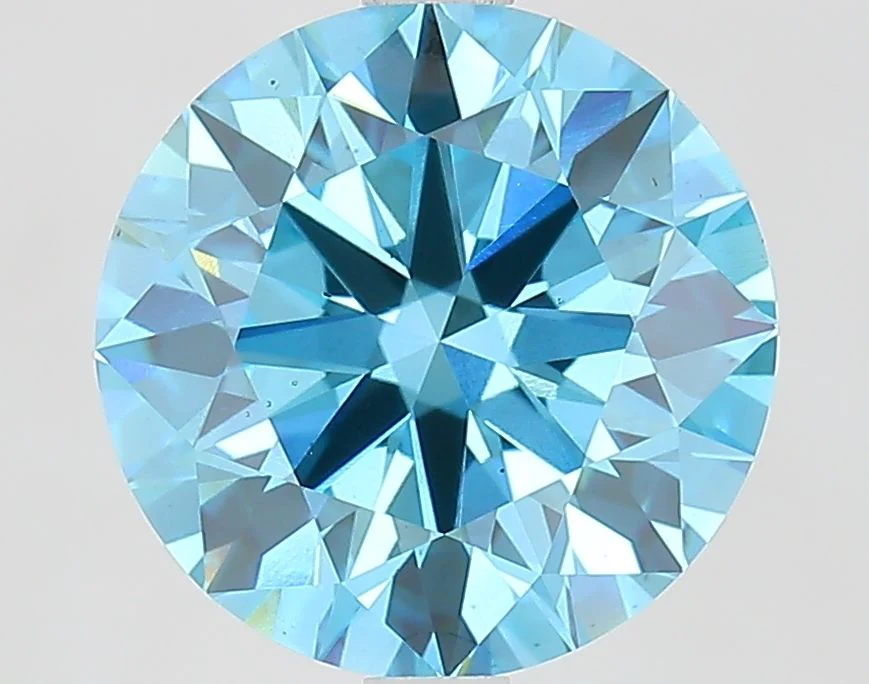 3.37 ct. Fancy Vivid Blue/VS1 Round Lab Grown Diamond