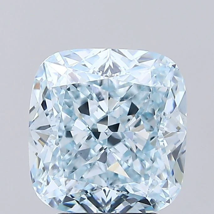 3.51 ct. Fancy Intense Blue/VS1 Cushion Modified Lab Grown Diamond