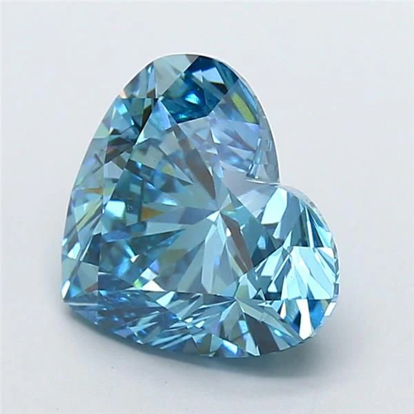 3.52 ct. Fancy Vivid Blue/VS1 Heart Lab Grown Diamond