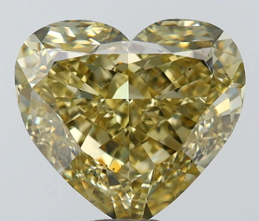 3.52 ct. Fancy Yellow/SI1 Heart Diamond