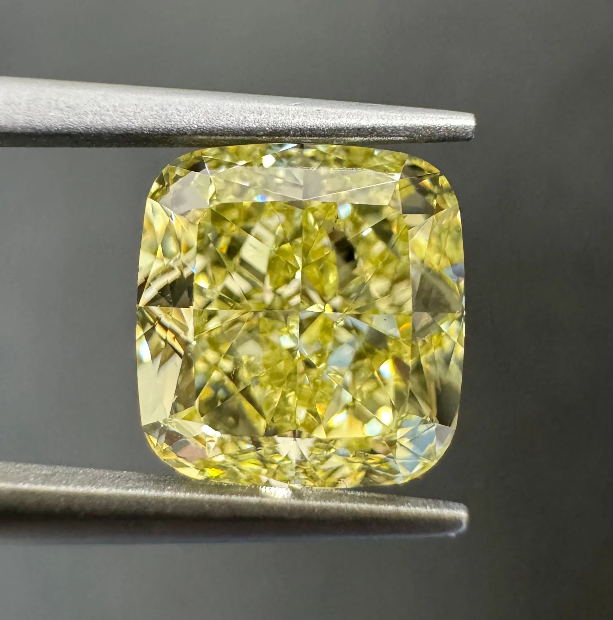 3.52 ct. Fancy Yellow/VS2 Cushion Modified Diamond