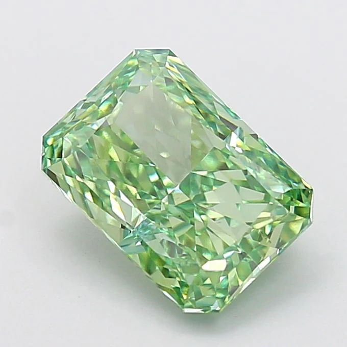 3.53 ct. Fancy Vivid Green/VVS2 Radiant Lab Grown Diamond
